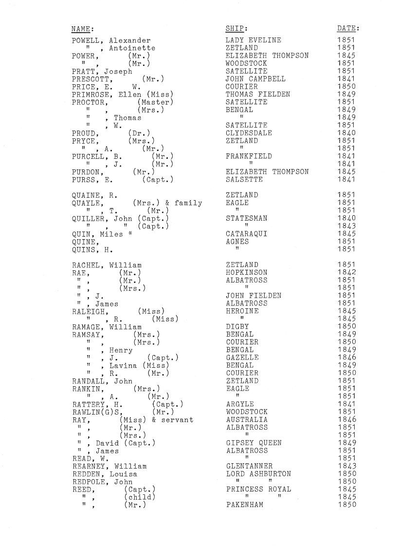 [Passengers to Port Phillip from Liverpool 1839-51]